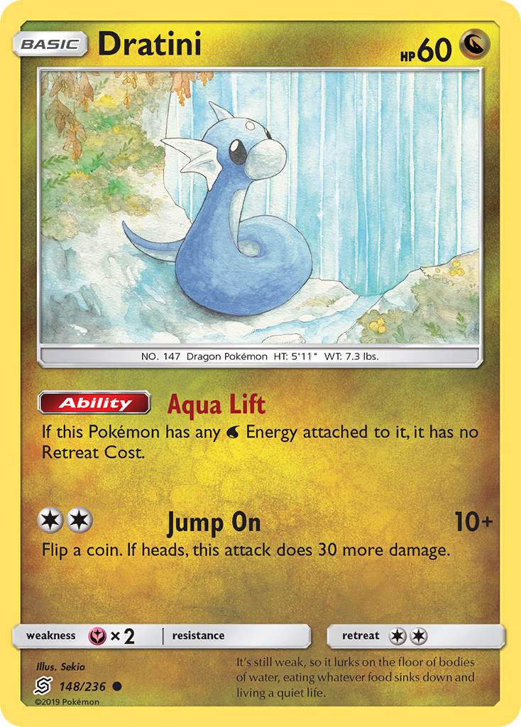 Dratini (148/236) [Sun & Moon: Unified Minds] Reverse Holofoil