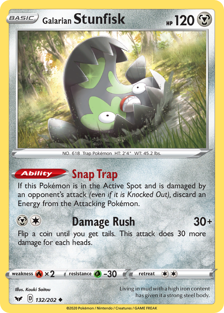 Galarian Stunfisk (132/202) [Sword & Shield: Base Set] Reverse Holofoil