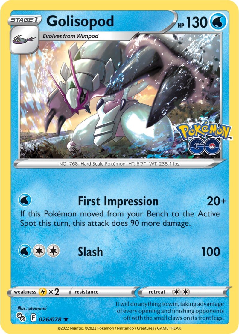 Golisopod (026/078) [Pokémon GO] Reverse Holofoil