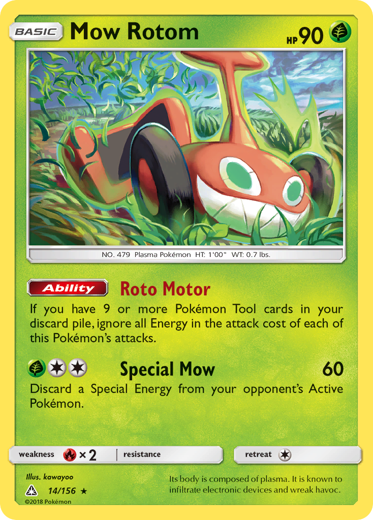 Mow Rotom (14/156) [Sun & Moon: Ultra Prism] Reverse Holofoil