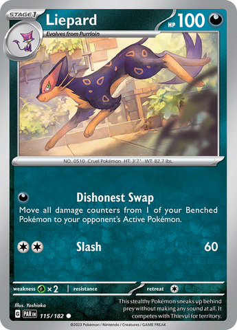 Liepard (115/182) [Scarlet & Violet: Paradox Rift] Reverse Holofoil