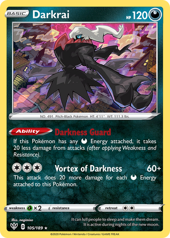 Darkrai (105/189) [Sword & Shield: Darkness Ablaze] Reverse Holofoil