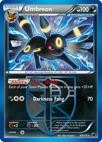Umbreon (64/116) [Black & White: Plasma Freeze] Reverse Holofoil
