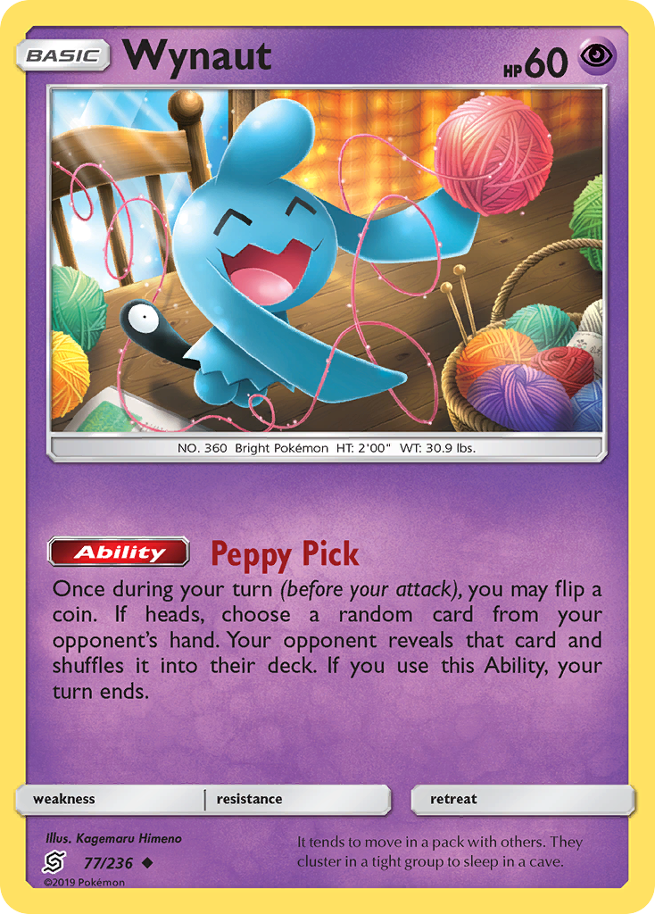 Wynaut (77/236) [Sun & Moon: Unified Minds] Reverse Holofoil