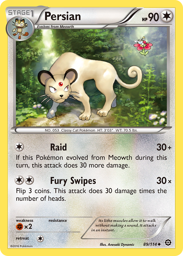 Persian (89/114) [XY: Steam Siege] Reverse Holofoil
