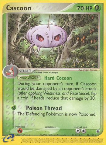 Cascoon (26/109) [EX: Ruby & Sapphire] Reverse Holofoil