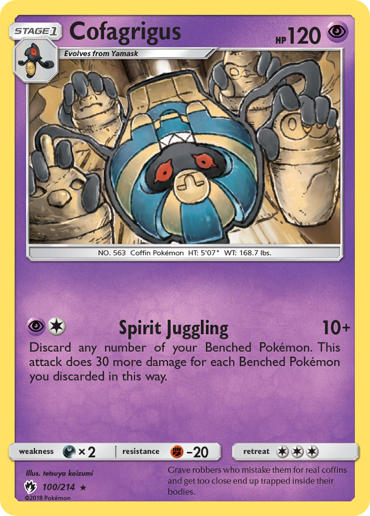Cofagrigus (100/214) [Sun & Moon: Lost Thunder] Reverse Holofoil