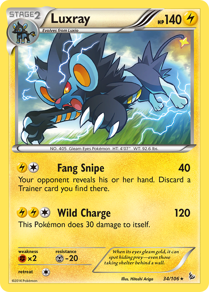 Luxray (34/106) [XY: Flashfire] Reverse Holofoil