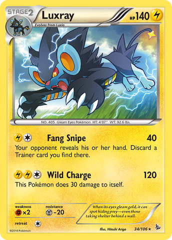 Luxray (34/106) [XY: Flashfire] Reverse Holofoil