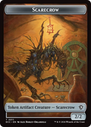 Saproling // Scarecrow Double-Sided Token [Lorwyn Eclipsed Tokens] Foil