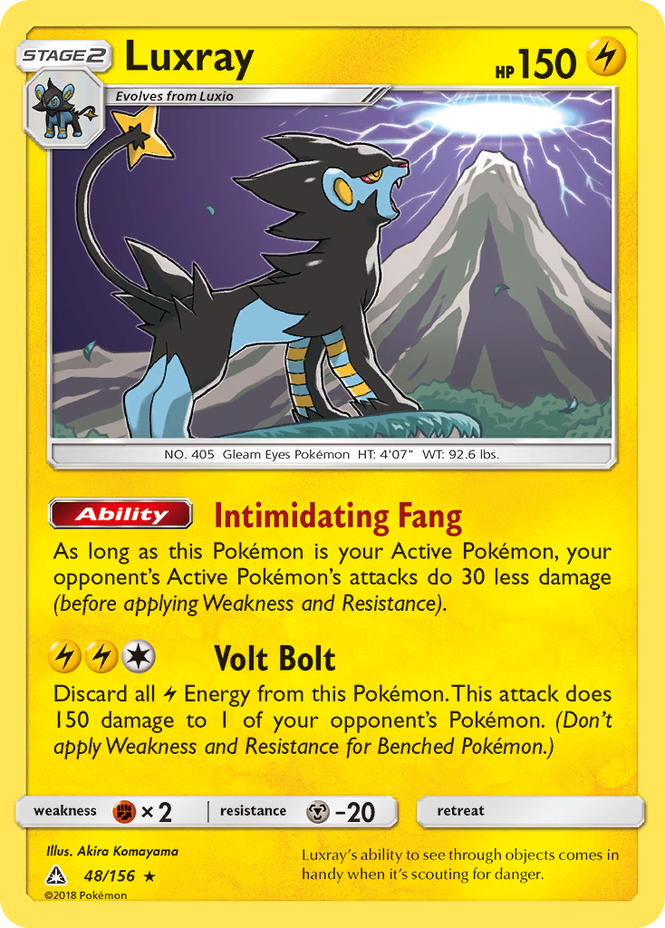 Luxray (48/156) [Sun & Moon: Ultra Prism] Reverse Holofoil