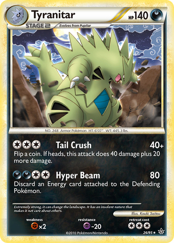Tyranitar (26/95) [HeartGold & SoulSilver: Unleashed] Reverse Holofoil