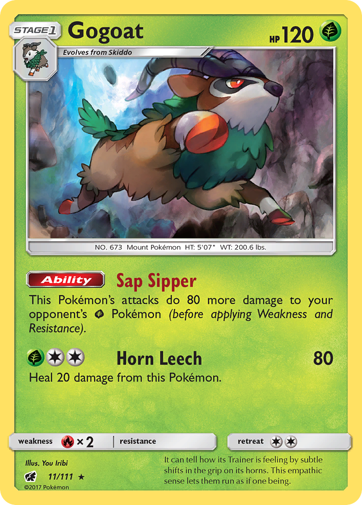 Gogoat (11/111) [Sun & Moon: Crimson Invasion] Reverse Holofoil