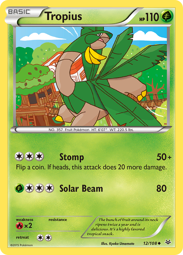 Tropius (12/108) [XY: Roaring Skies] Reverse Holofoil