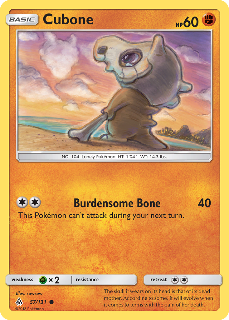 Cubone (57/131) [Sun & Moon: Forbidden Light] Reverse Holofoil
