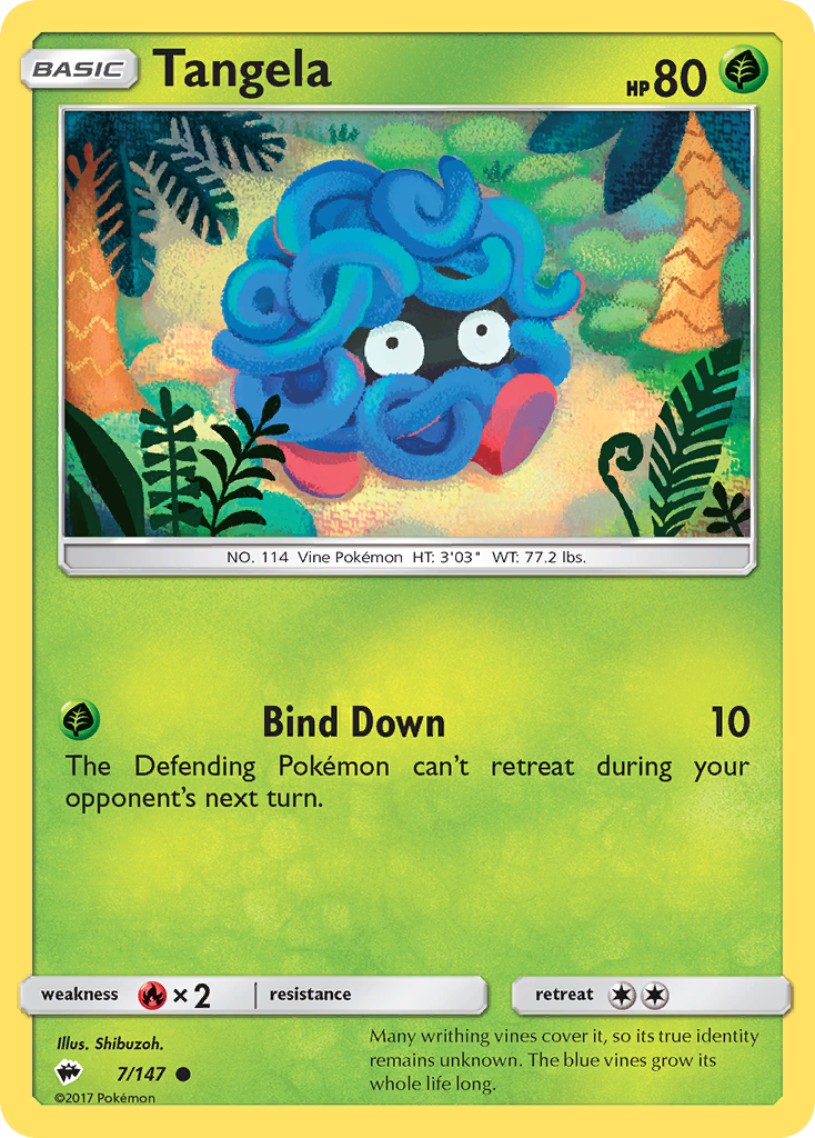Tangela (7/147) [Sun & Moon: Burning Shadows] Reverse Holofoil