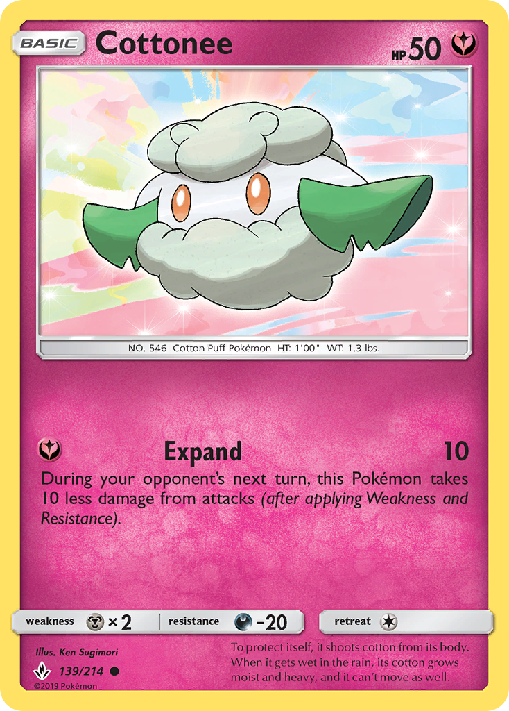 Cottonee (139/214) [Sun & Moon: Unbroken Bonds] Reverse Holofoil