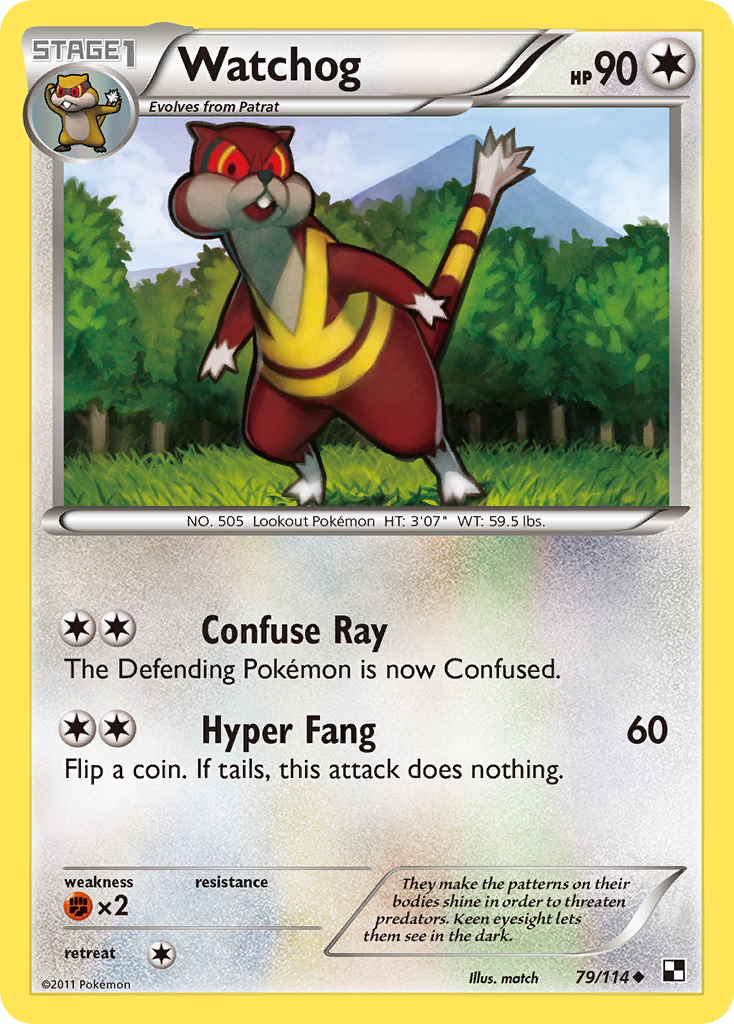 Watchog (79/114) [Black & White: Base Set] Reverse Holofoil