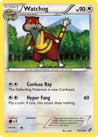Watchog (79/114) [Black & White: Base Set] Reverse Holofoil