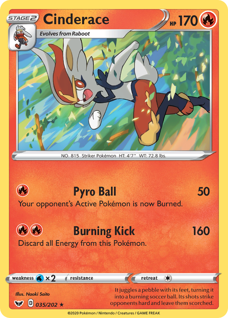 Cinderace (035/202) [Sword & Shield: Base Set] Reverse Holofoil