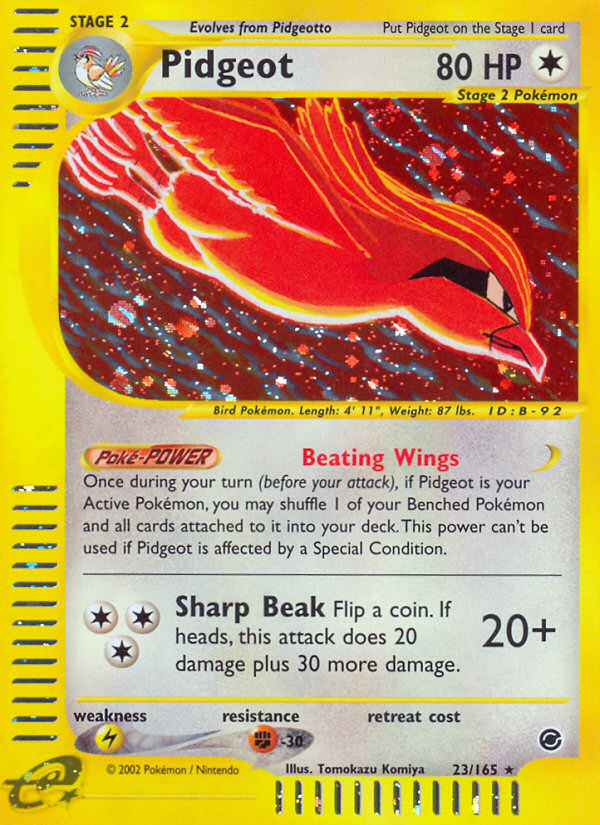 Pidgeot (23/165) [Expedition: Base Set] Reverse Holofoil