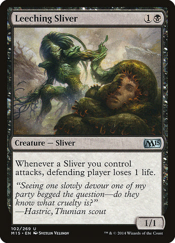 Leeching Sliver [Magic 2015] Foil