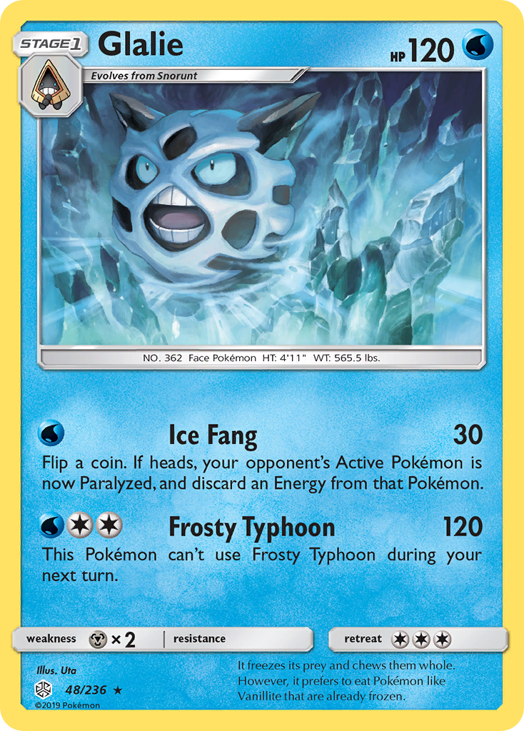 Glalie (48/236) [Sun & Moon: Cosmic Eclipse] Reverse Holofoil
