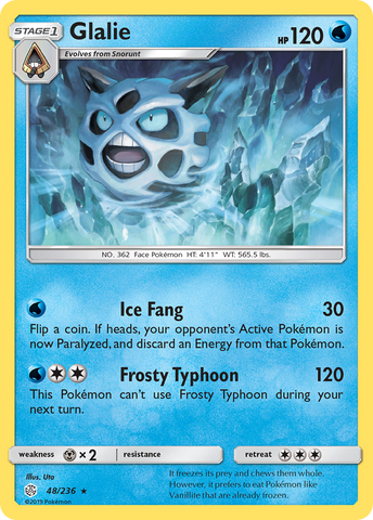 Glalie (48/236) [Sun & Moon: Cosmic Eclipse] Reverse Holofoil
