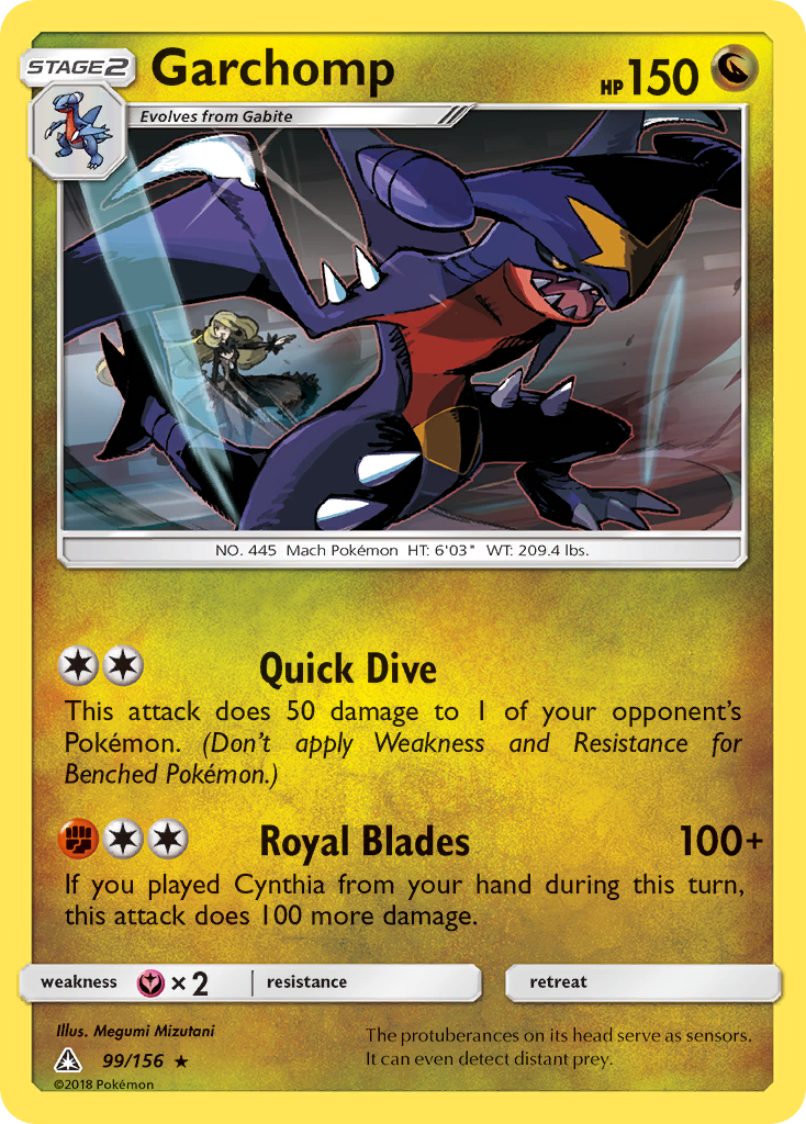 Garchomp (99/156) [Sun & Moon: Ultra Prism] Reverse Holofoil