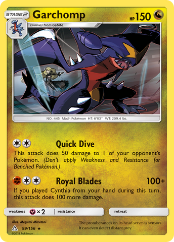 Garchomp (99/156) [Sun & Moon: Ultra Prism] Reverse Holofoil