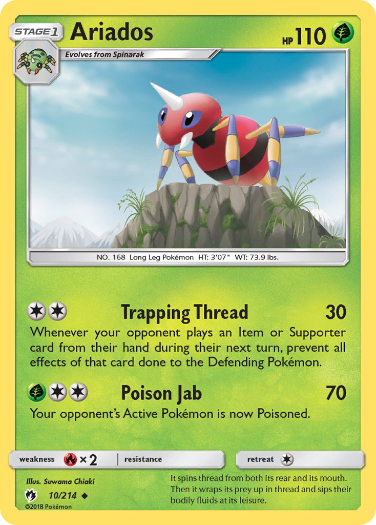 Ariados (10/214) [Sun & Moon: Lost Thunder] Reverse Holofoil