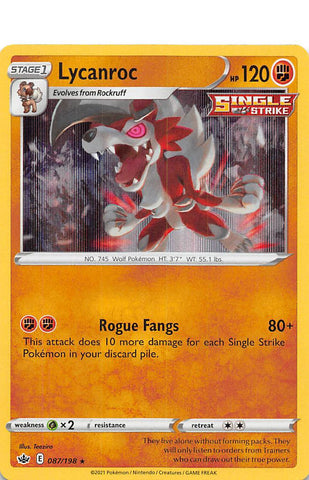 Lycanroc (087/198) [Sword & Shield: Chilling Reign] Reverse Holofoil