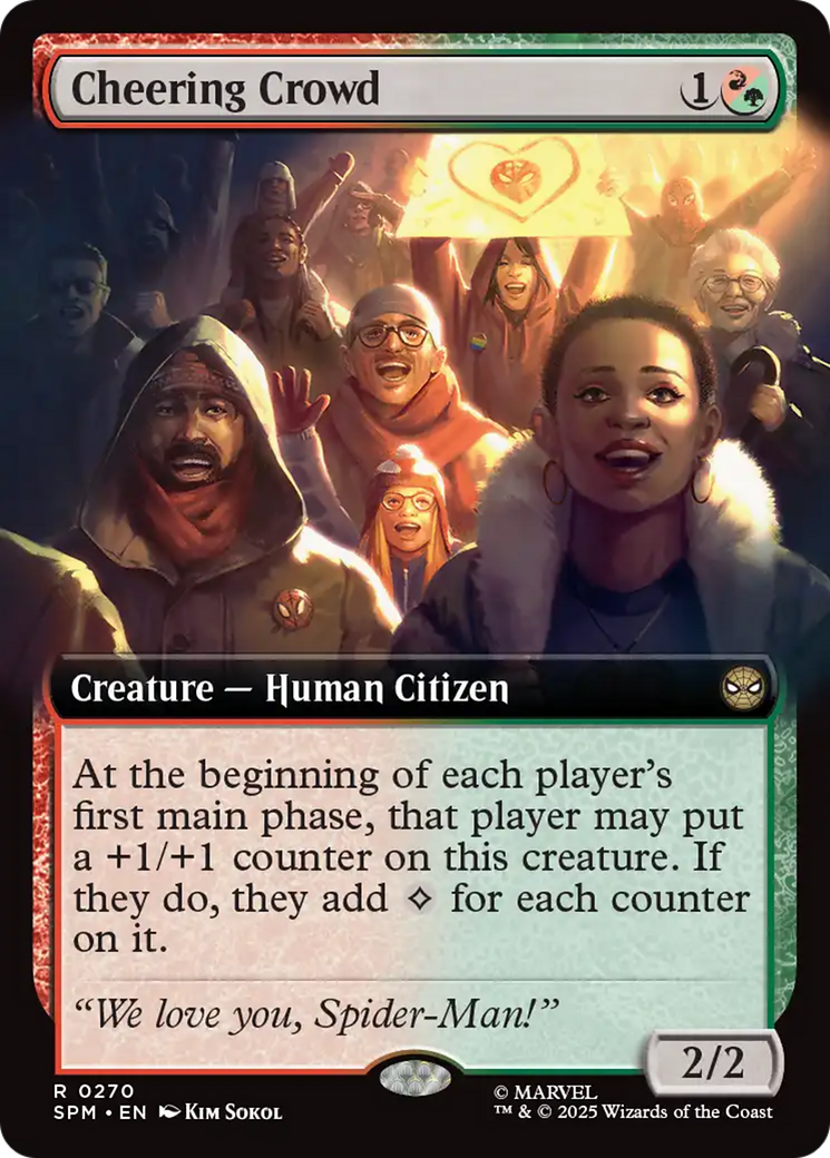 Cheering Crowd (Extended Art) [Marvel's Spider-Man] Foil