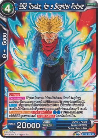 SS2 Trunks, for a Brighter Future (BT10-043) [Rise of the Unison Warrior] Parallel Foil