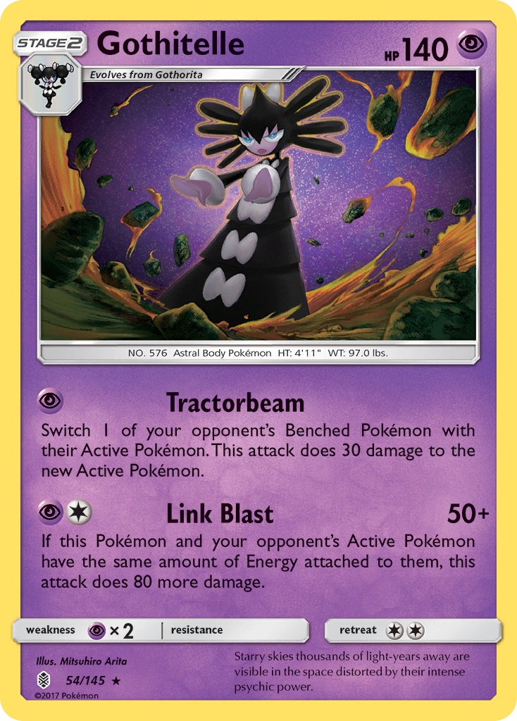 Gothitelle (54/145) [Sun & Moon: Guardians Rising] Reverse Holofoil