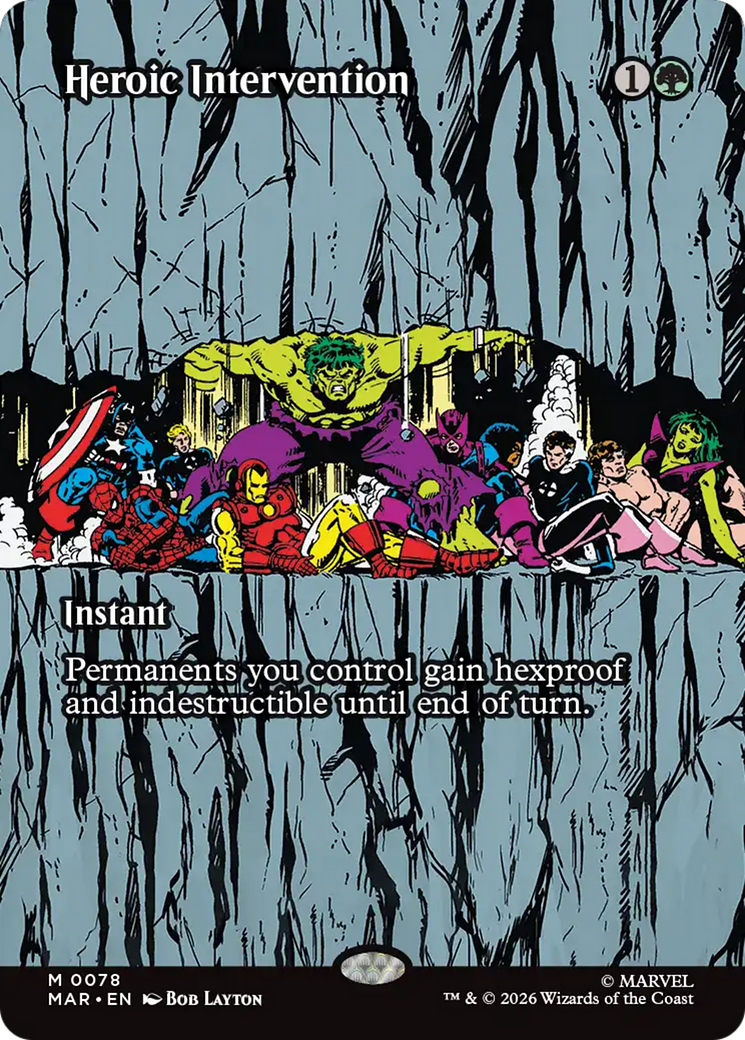 Heroic Intervention (0078) (Borderless) [Marvel Universe: Eternal-Legal] Foil