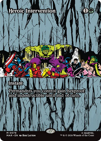 Heroic Intervention (0078) (Borderless) [Marvel Universe: Eternal-Legal] Foil