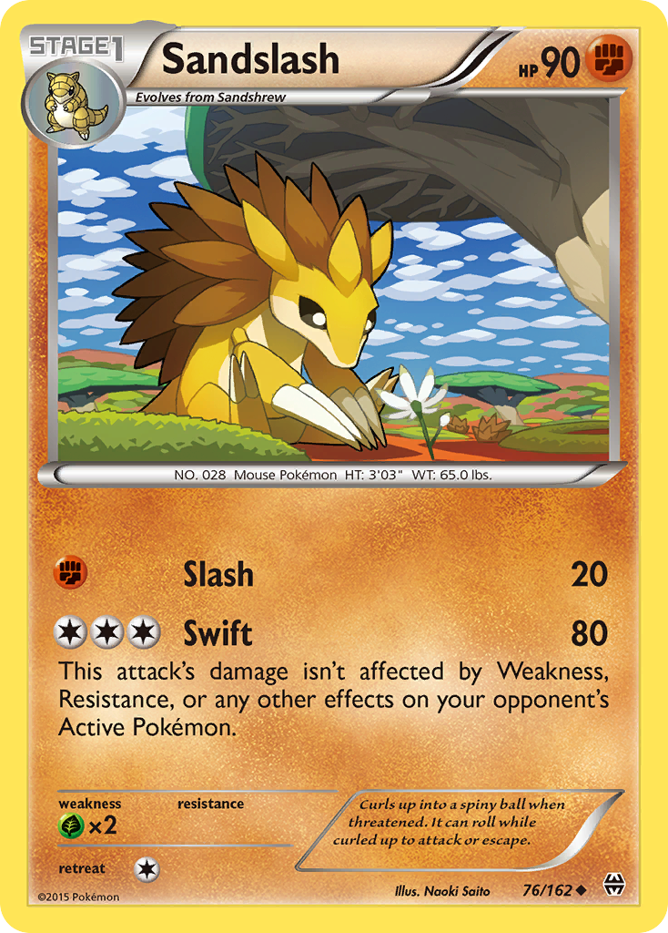 Sandslash (76/162) [XY: BREAKthrough] Reverse Holofoil