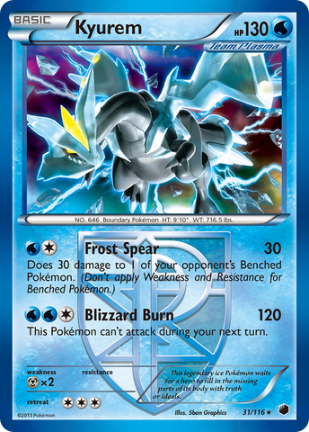 Kyurem (31/116) [Black & White: Plasma Freeze] Reverse Holofoil
