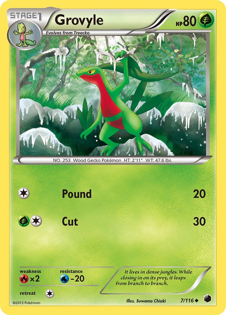 Grovyle (7/116) [Black & White: Plasma Freeze] Reverse Holofoil