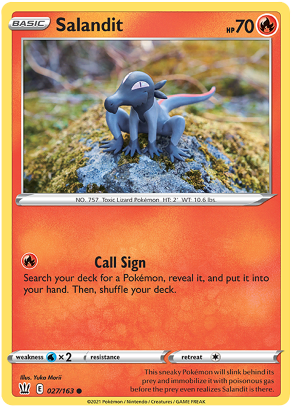 Salandit (027/163) [Sword & Shield: Battle Styles] Reverse Holofoil