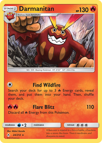 Darmanitan (24/214) [Sun & Moon: Unbroken Bonds] Reverse Holofoil