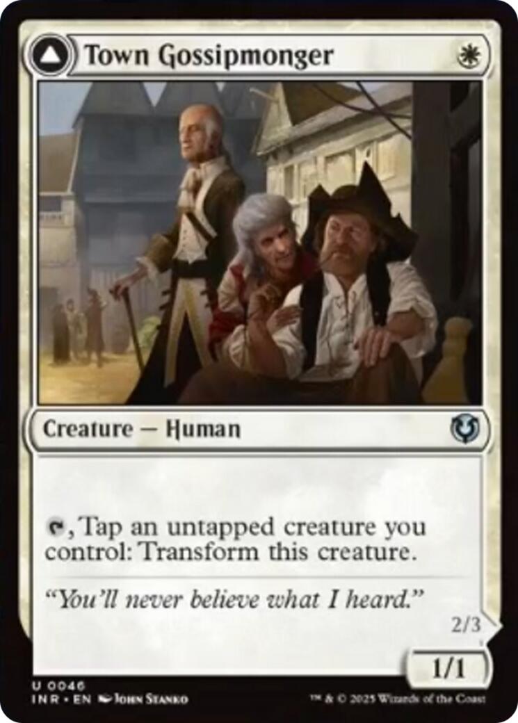 Town Gossipmonger // Incited Rabble [Innistrad Remastered] Foil