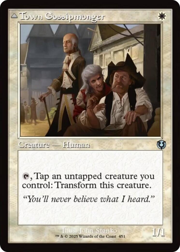 Town Gossipmonger // Incited Rabble (Retro Frame) [Innistrad Remastered] Foil