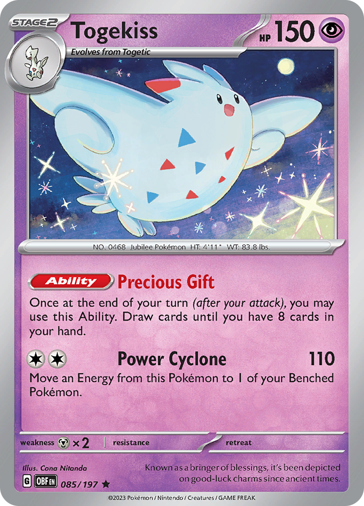 Togekiss (085/197) [Scarlet & Violet: Obsidian Flames] Reverse Holofoil