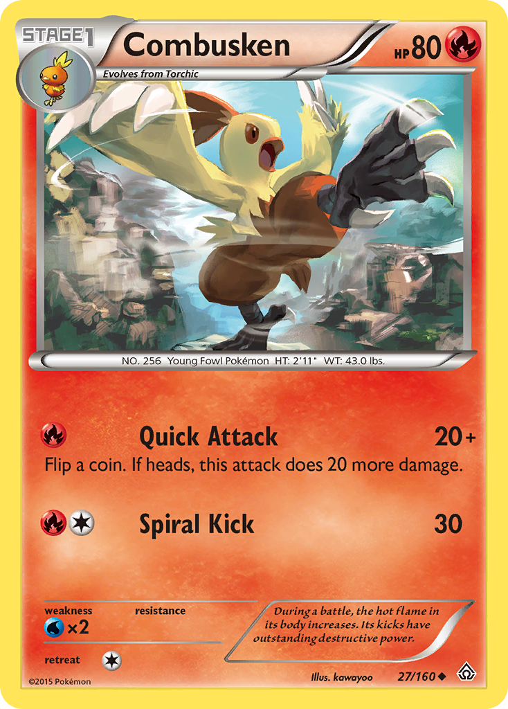 Combusken (27/160) [XY: Primal Clash] Reverse Holofoil
