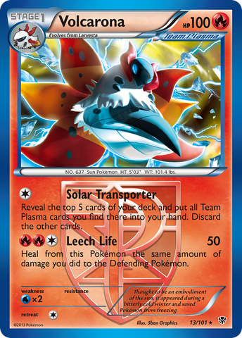 Volcarona (13/101) [Black & White: Plasma Blast] Reverse Holofoil