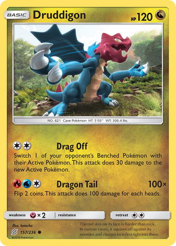 Druddigon (157/236) [Sun & Moon: Unified Minds] Reverse Holofoil