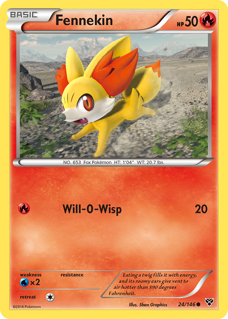 Fennekin (24/146) [XY: Base Set] Reverse Holofoil