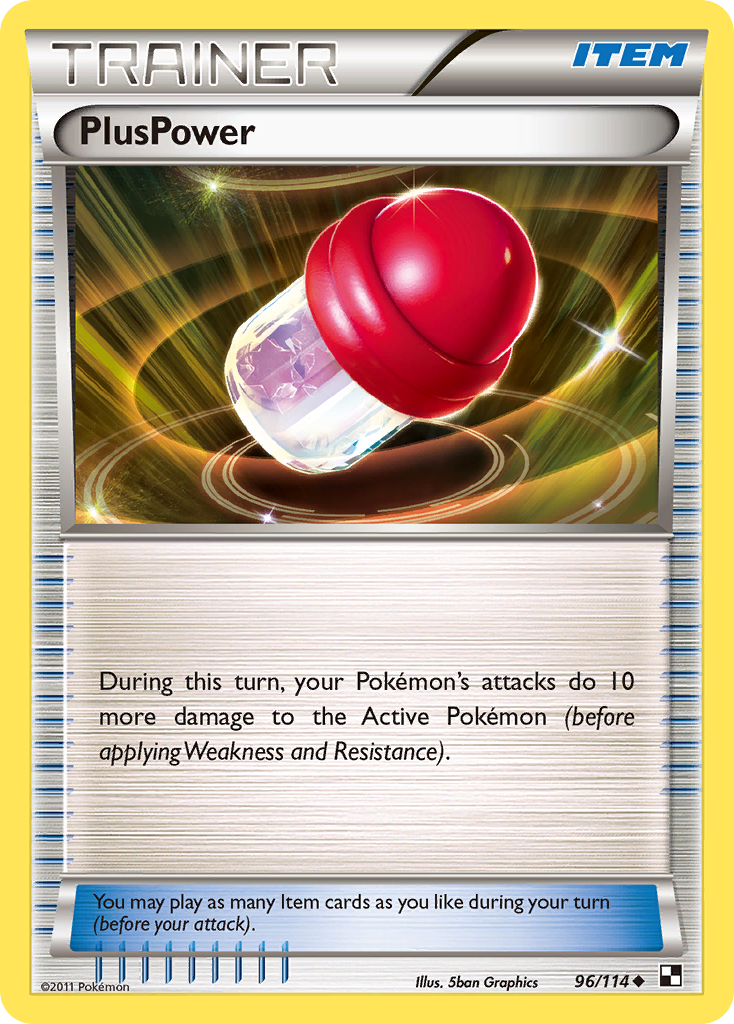 PlusPower (96/114) [Black & White: Base Set] Reverse Holofoil